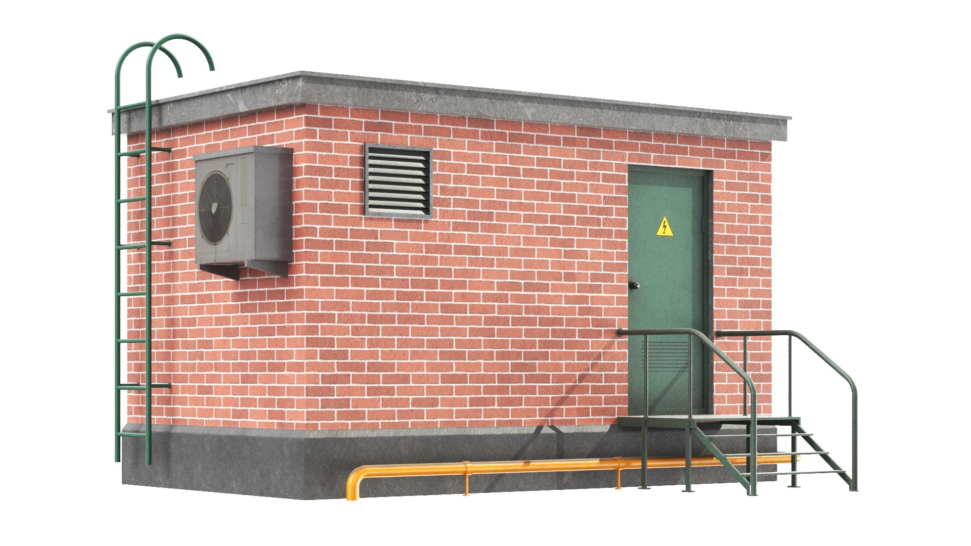 Detailed Rooftop Building 02 Model - TurboSquid 2201231