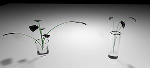 3D glass plant pots model