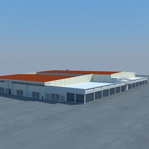 factory building 3d model