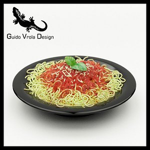 3d model spaghetti plate