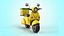 Cartoon Vespa Pizza Delivery