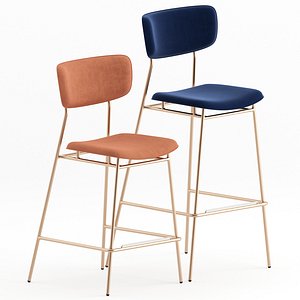 3D calligaris fifties stool model