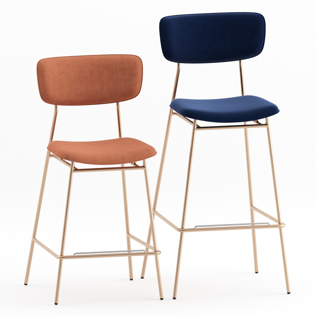 3D calligaris fifties stool model TurboSquid 1712367