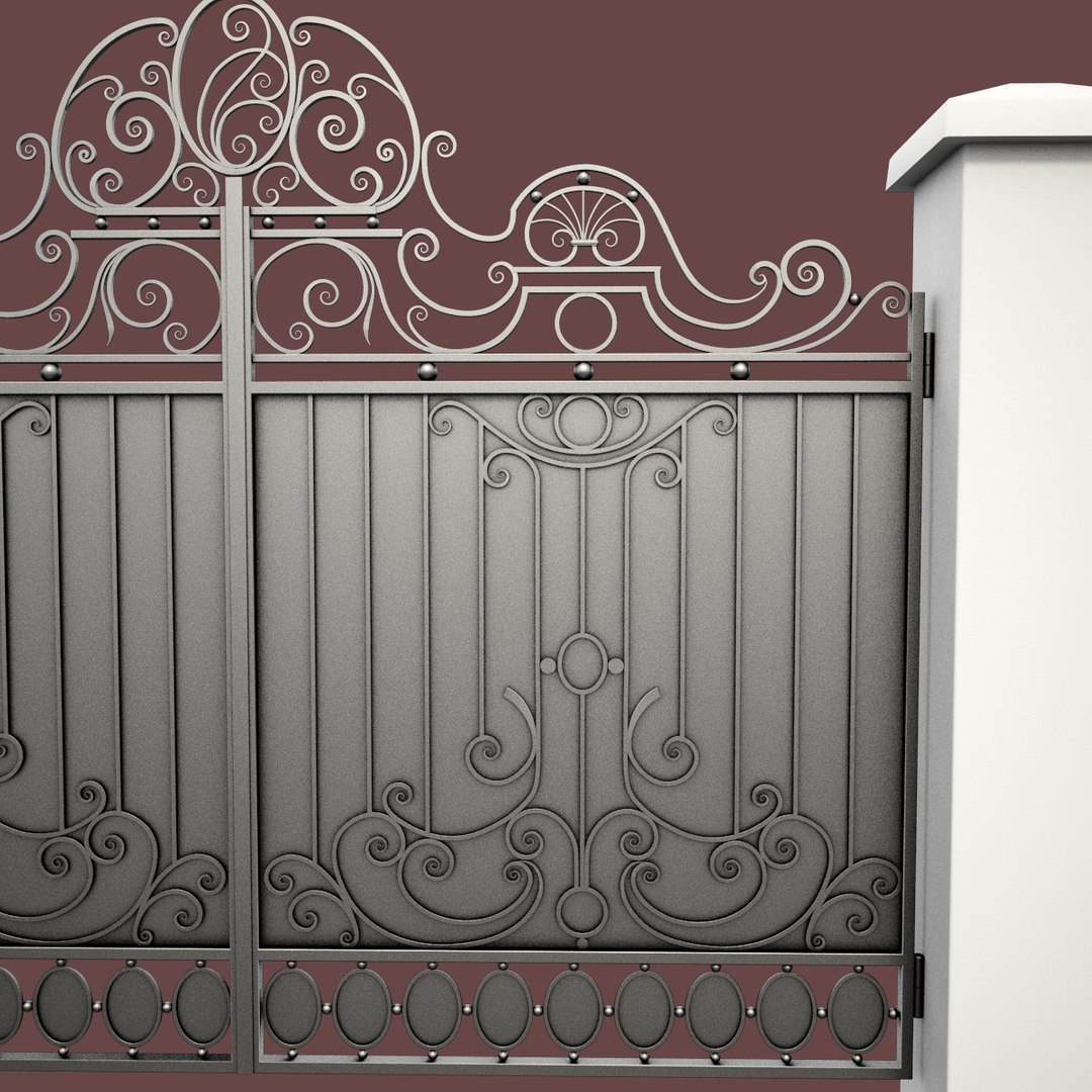 Wrought Iron Gate Obj