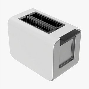 3D Electric modern toaster white