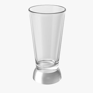 3D realistic shot glass