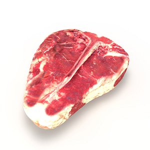 3d model realistic raw porterhouse steak