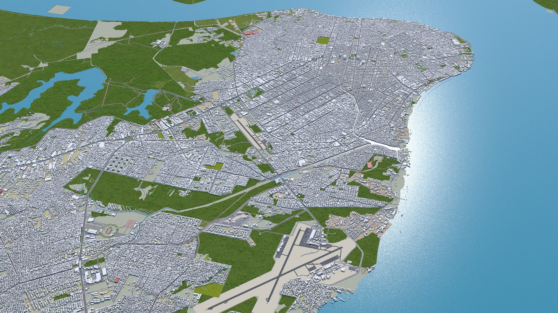 3D Belem City Brazil - TurboSquid 2085001
