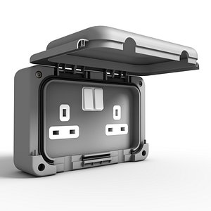 3d model outdoors electrical outlet