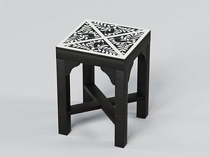3D Butler Gianna Black Bone Inlay Bunching Table