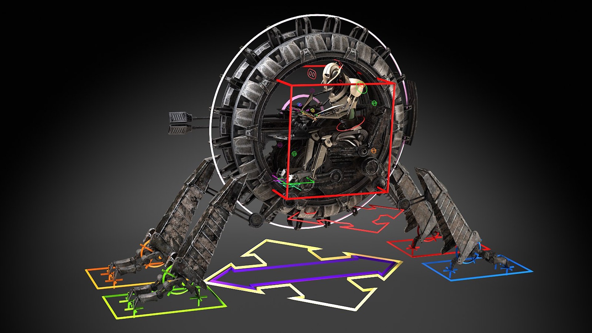 Grievous Wheel Bike 3d Model