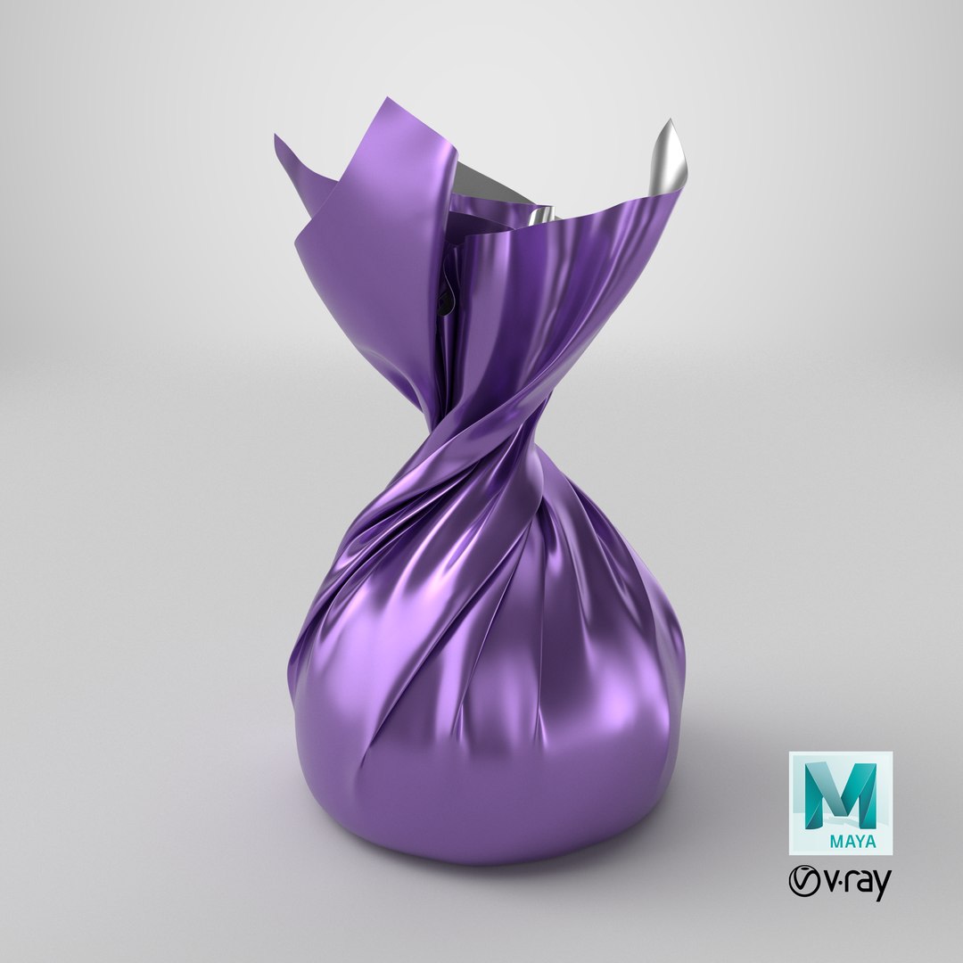 3D Candy Wrapper 02v PBR - TurboSquid 2215220