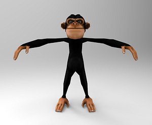 monkey cartoon toon 3D