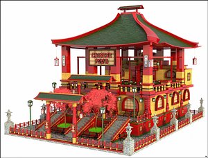 3D chinese restaurant model