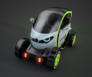 electric car 3d model
