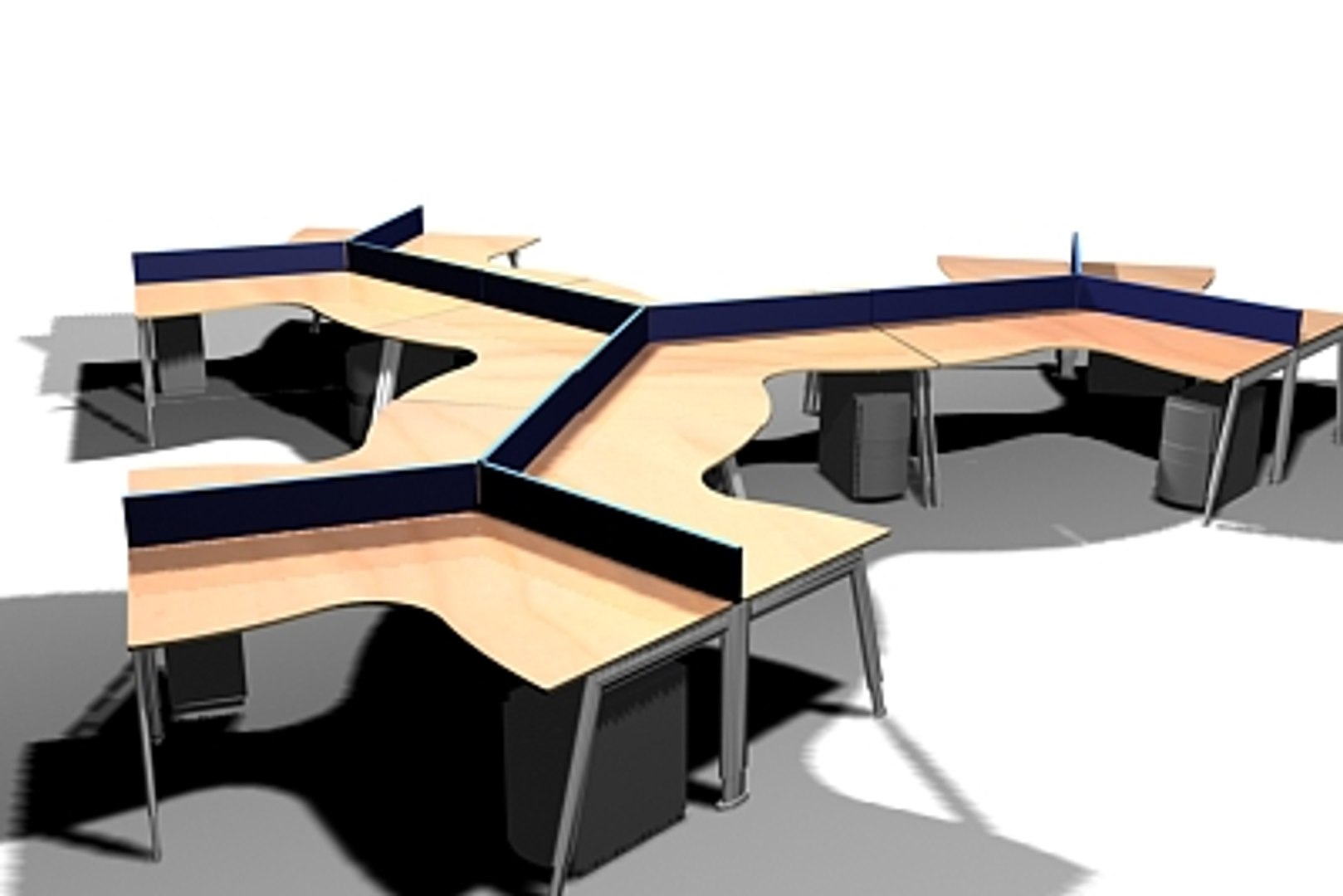 Free Office Desk 3d Model