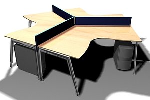 free office desk 3d model