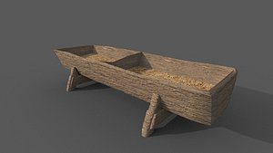 3D model Cattle Feeder Low Poly