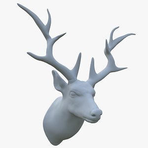 3D deer head scarecrow model