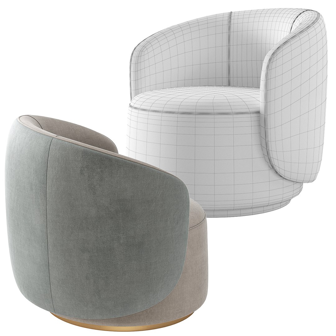 3D Fendi Casa Annabelle Armchair - TurboSquid 1832798