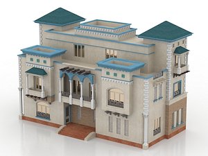 house modeled 3d c4d