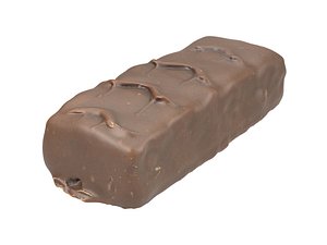 photorealistic scanned chocolate bar 3D model