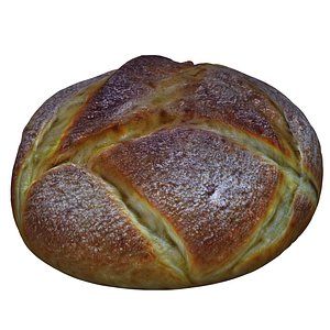 Realistic Bread No 1 3D model