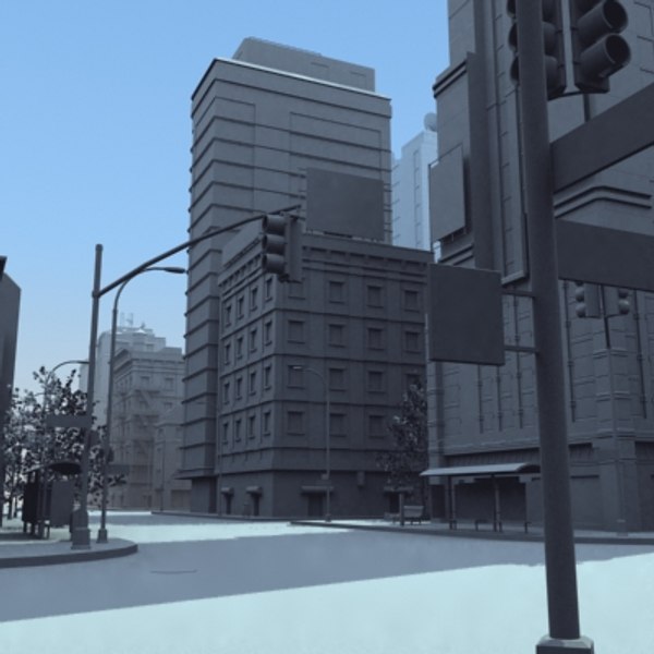 3d model city buildings hd