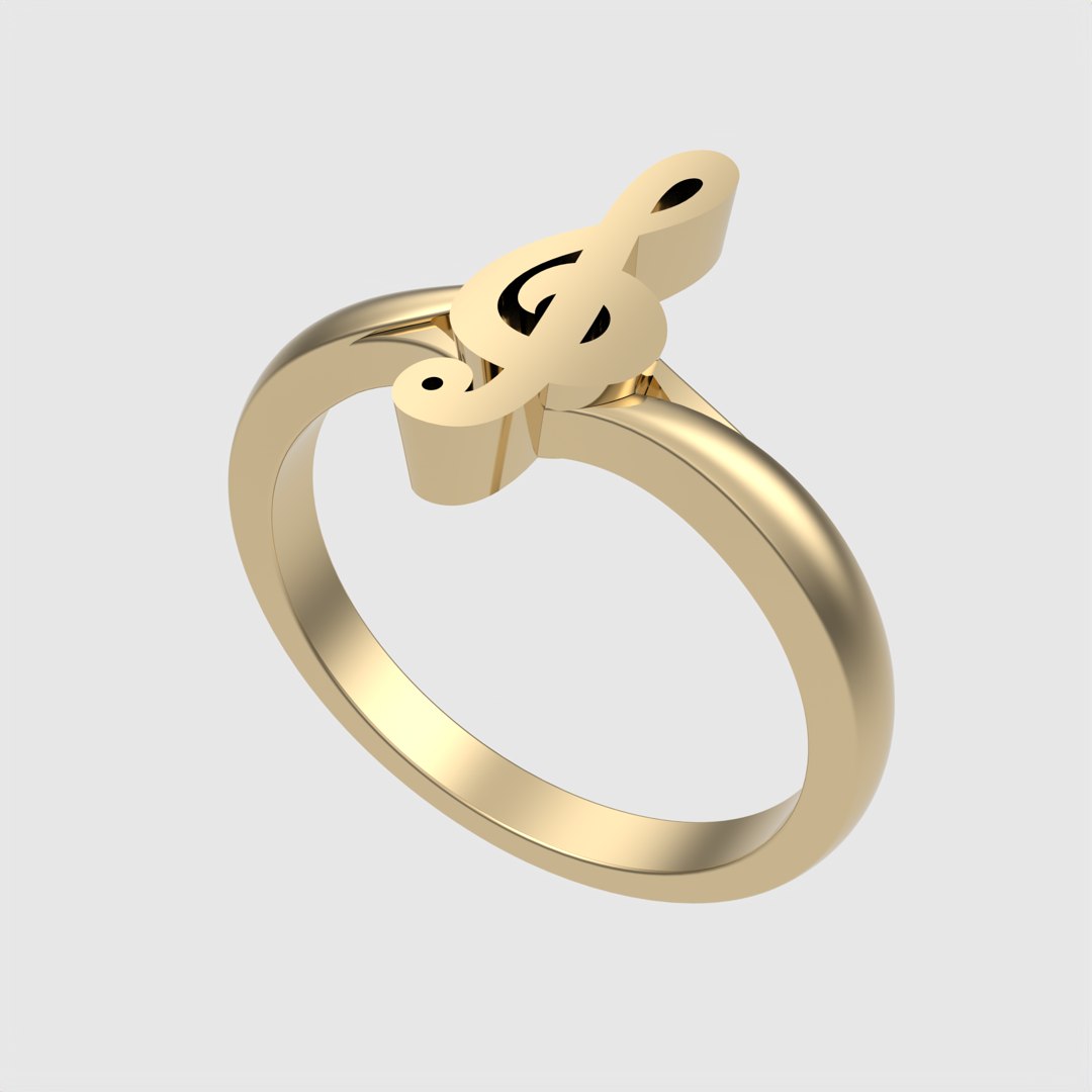 3D Model Treble Clef Musical Ring JDBCo - TurboSquid 2341498