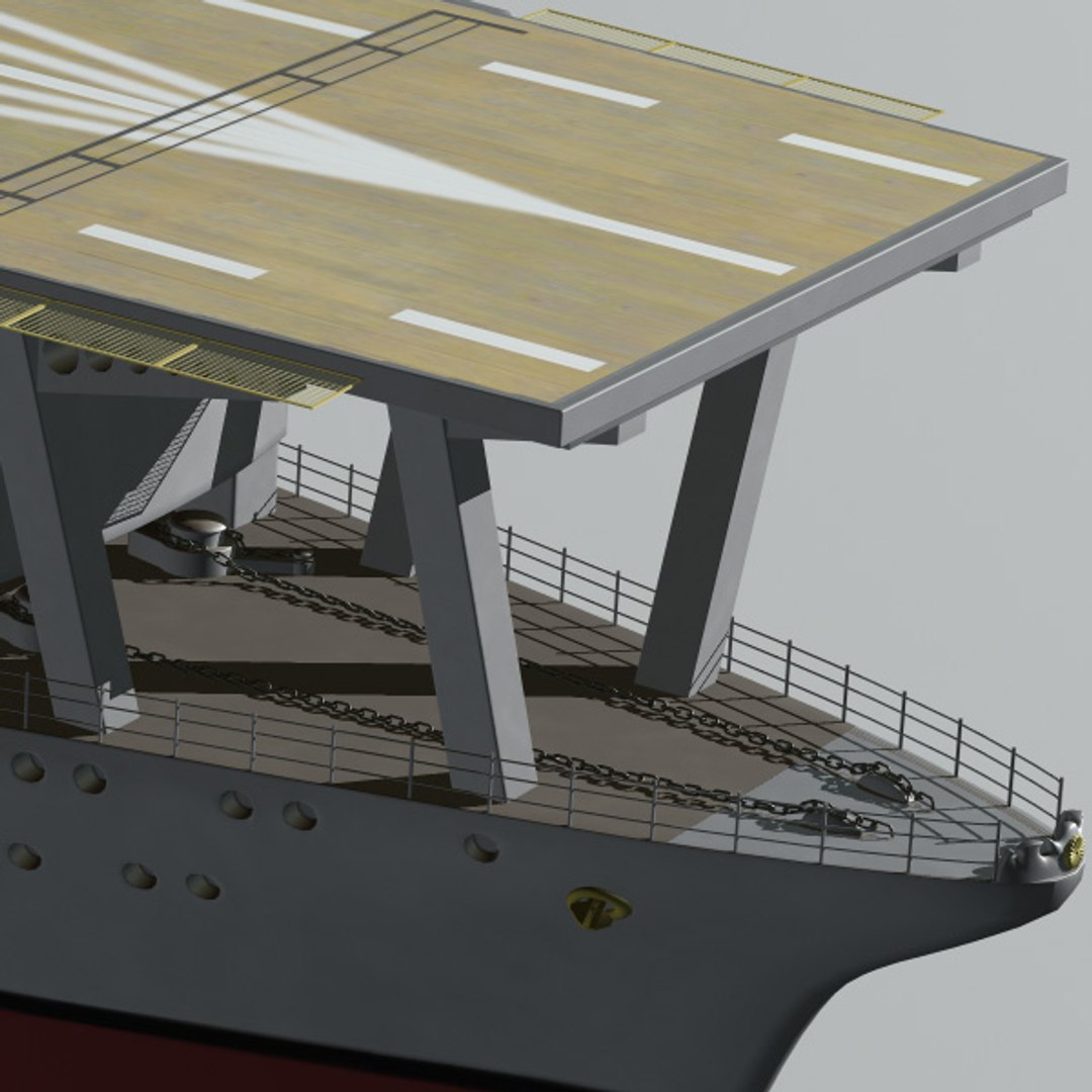 3d model akagi aircraft carrier japanese