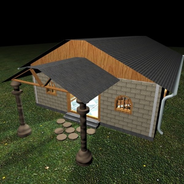 town house 3d c4d