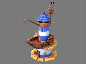 stylized lighthouse model