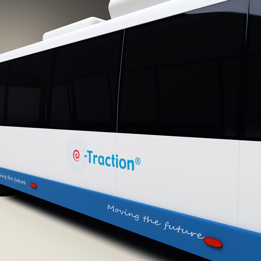 Realistic Bus E-traction V2 3d Model