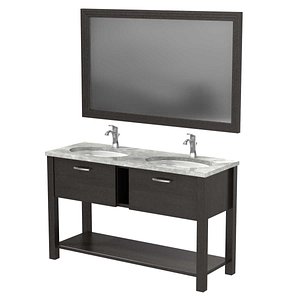 faucet voss bath chrome 3D model