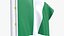 Nigeria Flag Stand Pole Animated