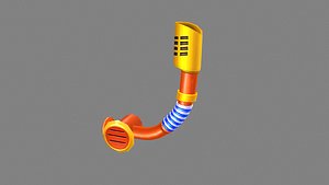 Cartoon snorkel - breathing tube model