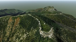 3D clingmans dome tennessee landscape model