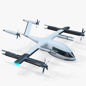 3D model Flying Taxi eVTOL PBR 03