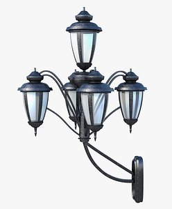 retro lamp wall 3D model