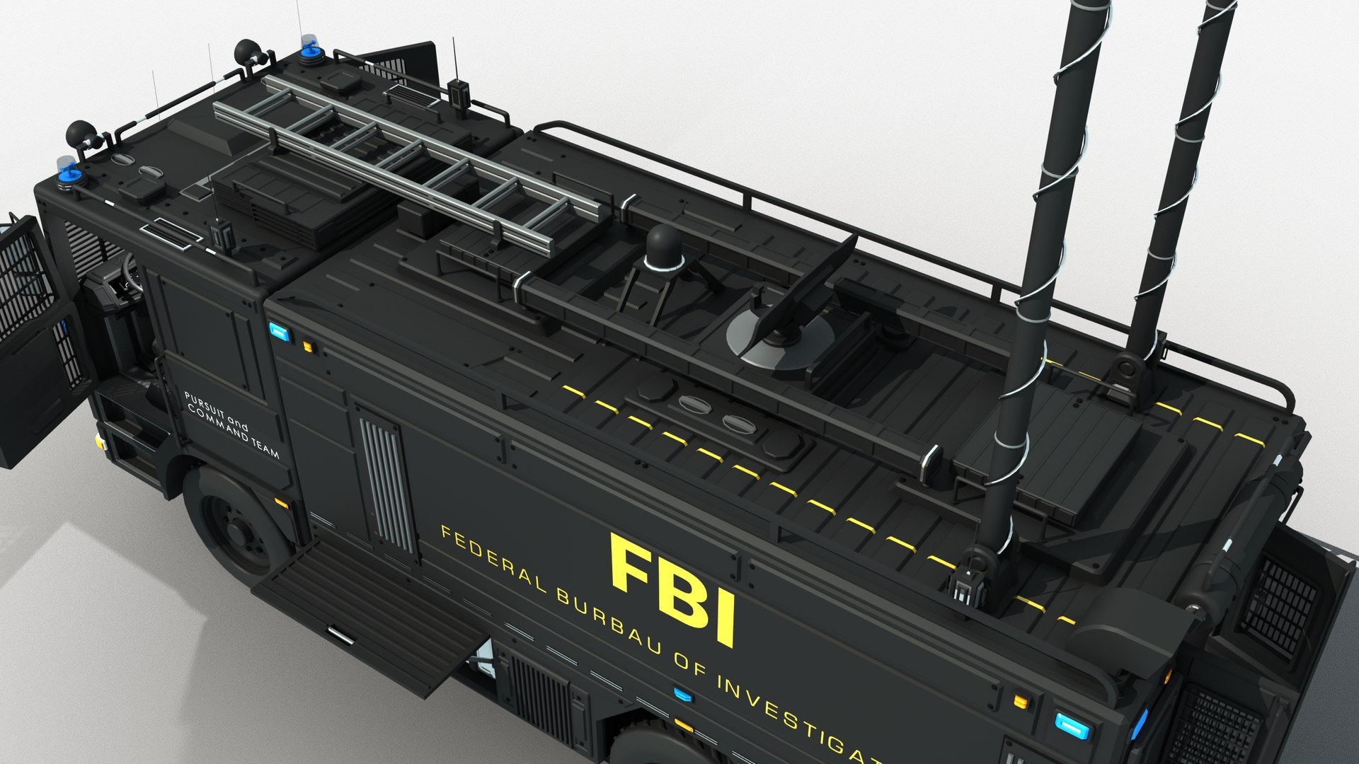 3D Pursuit and Command Team FBI Truck - TurboSquid 2039161
