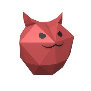 3D devil cat lamp model