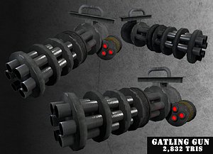 gatling gun 3d 3ds