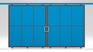 factory sliding door warehouses 3D model