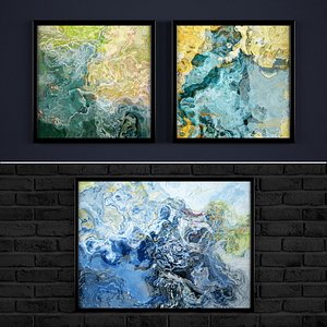 3d model contemporary paintings abstraction
