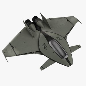 Futuristic Stealth Fighter Aircraft