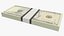 Pile of Stacks of Five Dollar Bills V1 3D
