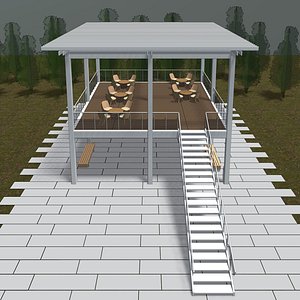 3D model White terrace