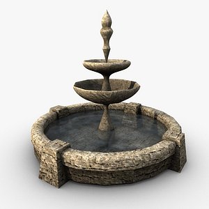 3d fountain realistic model