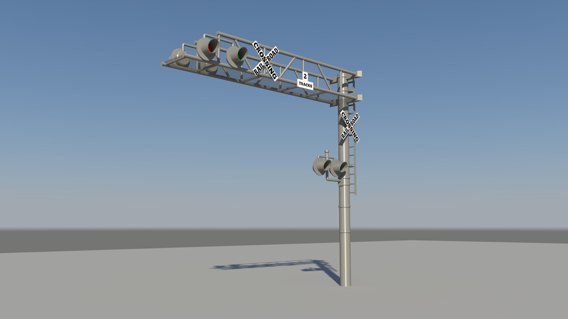 3d Rail Road Post