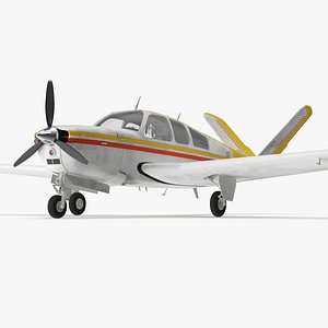 3D Single Engine Private Aircraft Beechcraft Bonanza S35